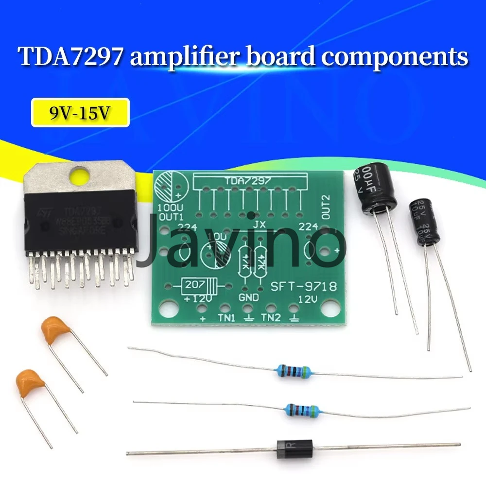 Amplifier Board TDA7297 Audio Speaker Amplifier Sound DC 12V Dual Audio Encoding 15w Electronic Diy kit Transceiver Amp enceinte