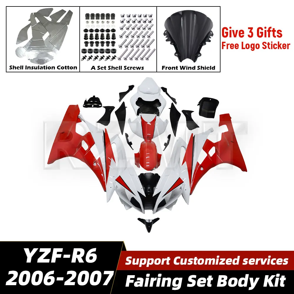

Motorcycle Fairing Set Body Kit Plastic Guard Plate For YAMAHA YZF-R6 2006-2007 Accessories Injection Bodywork 06-07 Y0607-109a