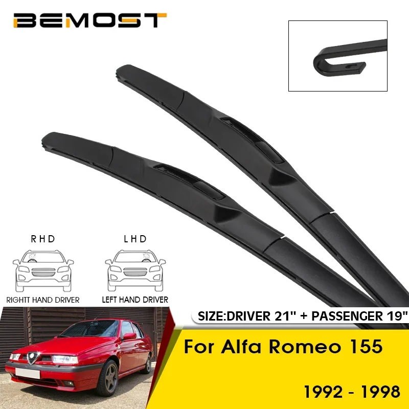 

Car Wiper Blades For Alfa Romeo 155 1992-1998 Windshield Windscreen Front Window Blades 21"+19" Car Accessories