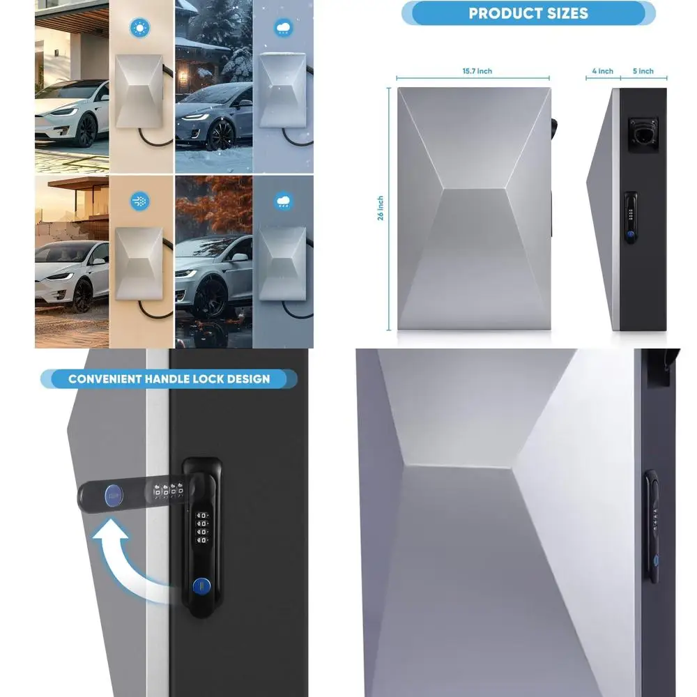 

Настенная зарядная станция для киберриантажівки — совместима с настенным зарядным устройством Tesla Gen 3, стильный дизайн для киберриантажівки — кабель для внутреннего и наружного применения