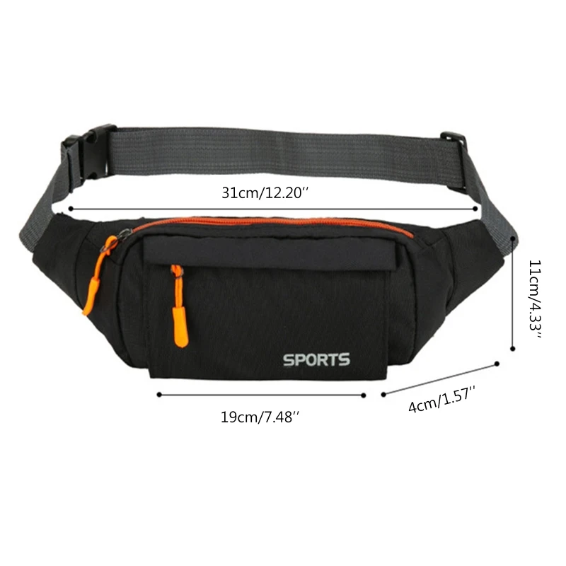 Dropship Sports Running Belt for Mobile Phone, Waterproof and Adjustable Running Bag Zipper Waist Pack for Outdoor Activities