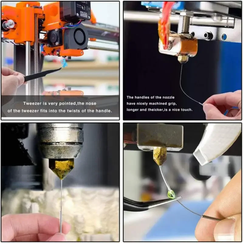 Printer Gereedschap Ruitenwisser Roestvrijstalen mondstuk Reinigingsnaald Ruitenwissermondstuk Baggernaald 3D-printen Mondstuk Reinigingsnaald