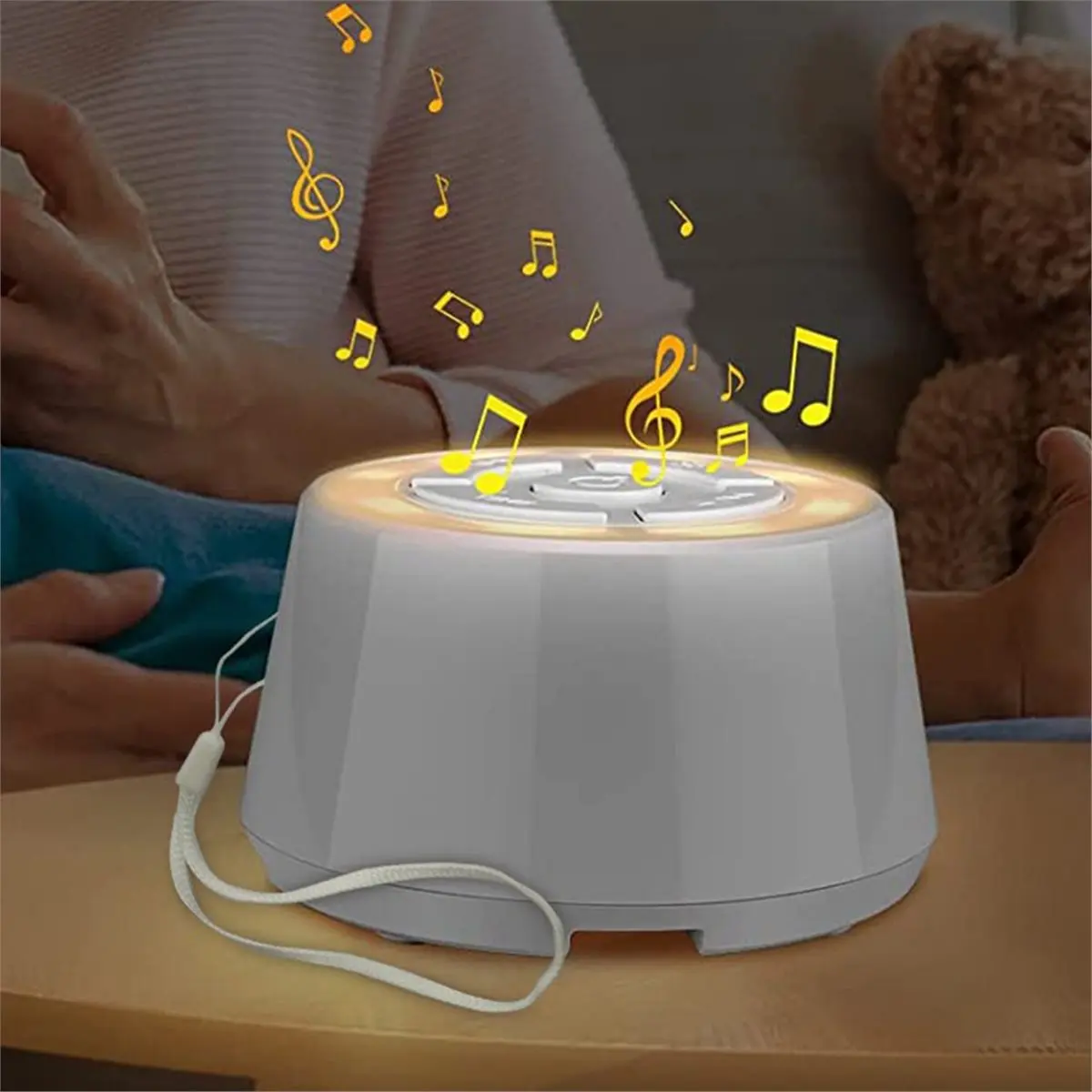 2026 NEW White Noise Machine Sleep Device with Warm Night Light Natural Sound Soothing Sleep Instrument with 16 Built-in Songs