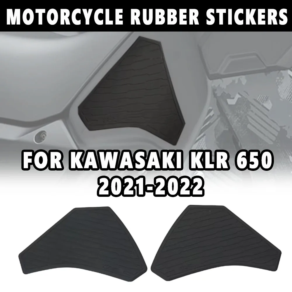 NEW Moto Fuel Tank Pad for Kawasaki KLR 650 KLR650 2021 2022 Anti-slip Scratch-resistant Rubber Sticker Decal Fuel Tank Protect