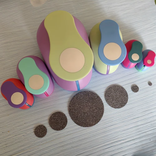 Imagen 2 del producto Cortador de papel circular redondo para manualidades, perforador escolar para álbum de recortes, perforador de agujeros EVA, sol, uva, 50mm, 38mm, 25mm, 16mm y 8mm