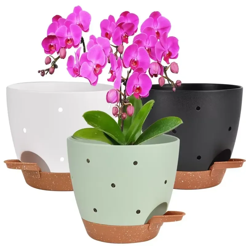 for Orchid Planter Pots Indoor Outdoor Plastic Small Pot for Repotting Air Circulation Promotion in Gardens