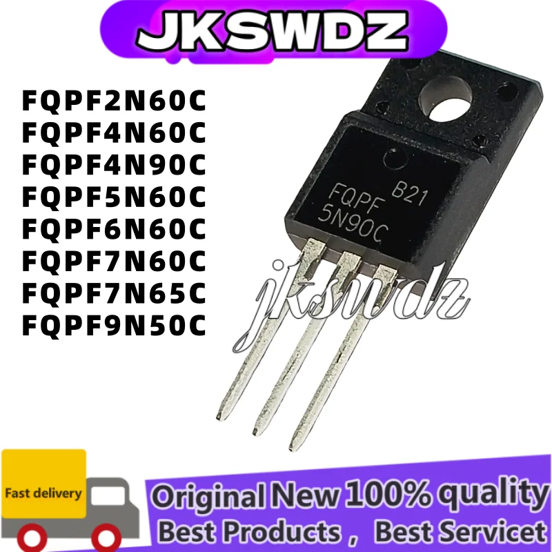 

10pcs 100% New FQPF2N60C FQPF4N60C FQPF4N90C FQPF5N60C FQPF6N60C FQPF7N60C FQPF7N65C FQPF9N50C TO-220 MOSFET