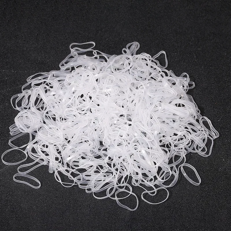 

1000Pcs Girls Disposable Rubber Bands Clear Elastic Hair Bands Children Ponytail Holder Ties Headband Kid Hair Tools Accessories