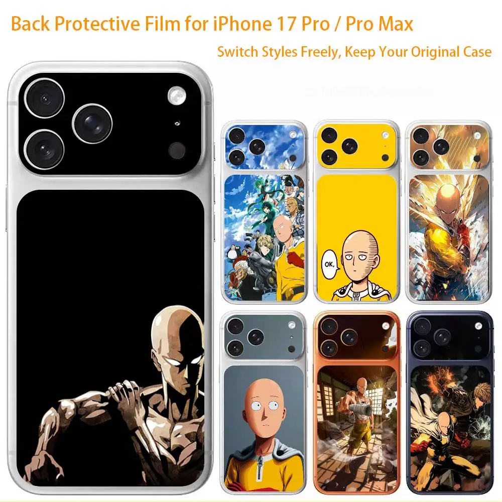 

Anime One-P-Punch Man 3D Full Body Skin Decal for iPhone 17/Pro/Pro Max Color Rear Protective Sticker