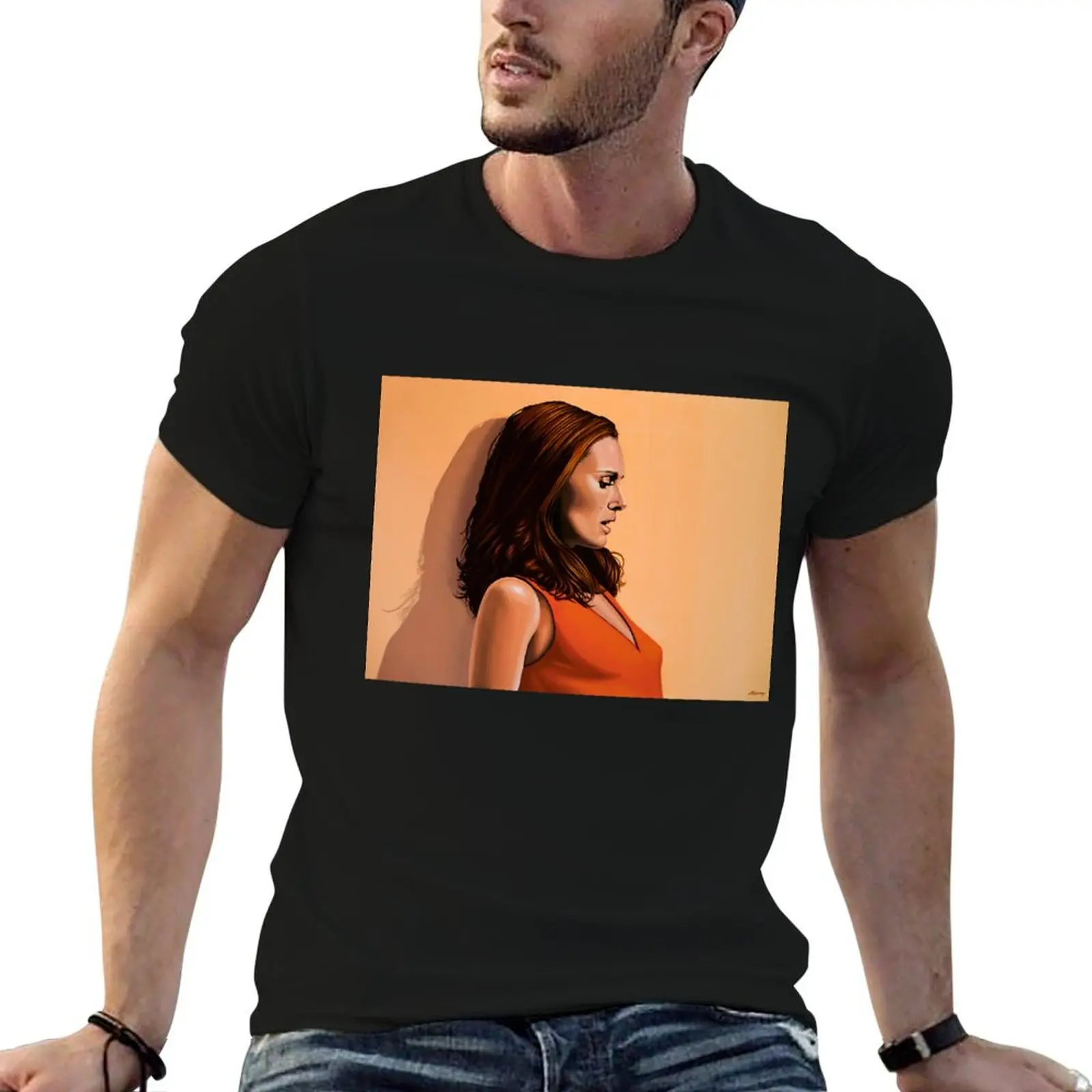 

Natalie Portman T-Shirt black cotton t-shirt plain for man package t shirt for man 100 percent cotton t shirt man cotton T-Shirt