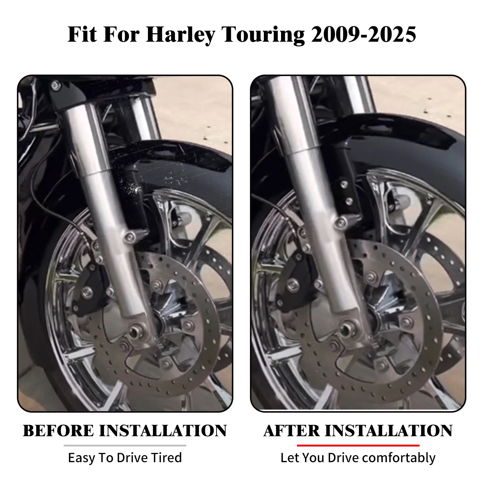 Аксессуары для мотоциклов, подъемные кронштейны для переднего крыла, 21-дюймовый кронштейн для подъема брызговика для Harley Touring Road King Electra Glide 09-2025