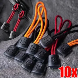 10PCS Zipper Tail Rope Swiss Army Knife Lanyard Clothing Zipper Fixer Accessories Knife Rope Anti-loss Backpack Keychain Lanyard
