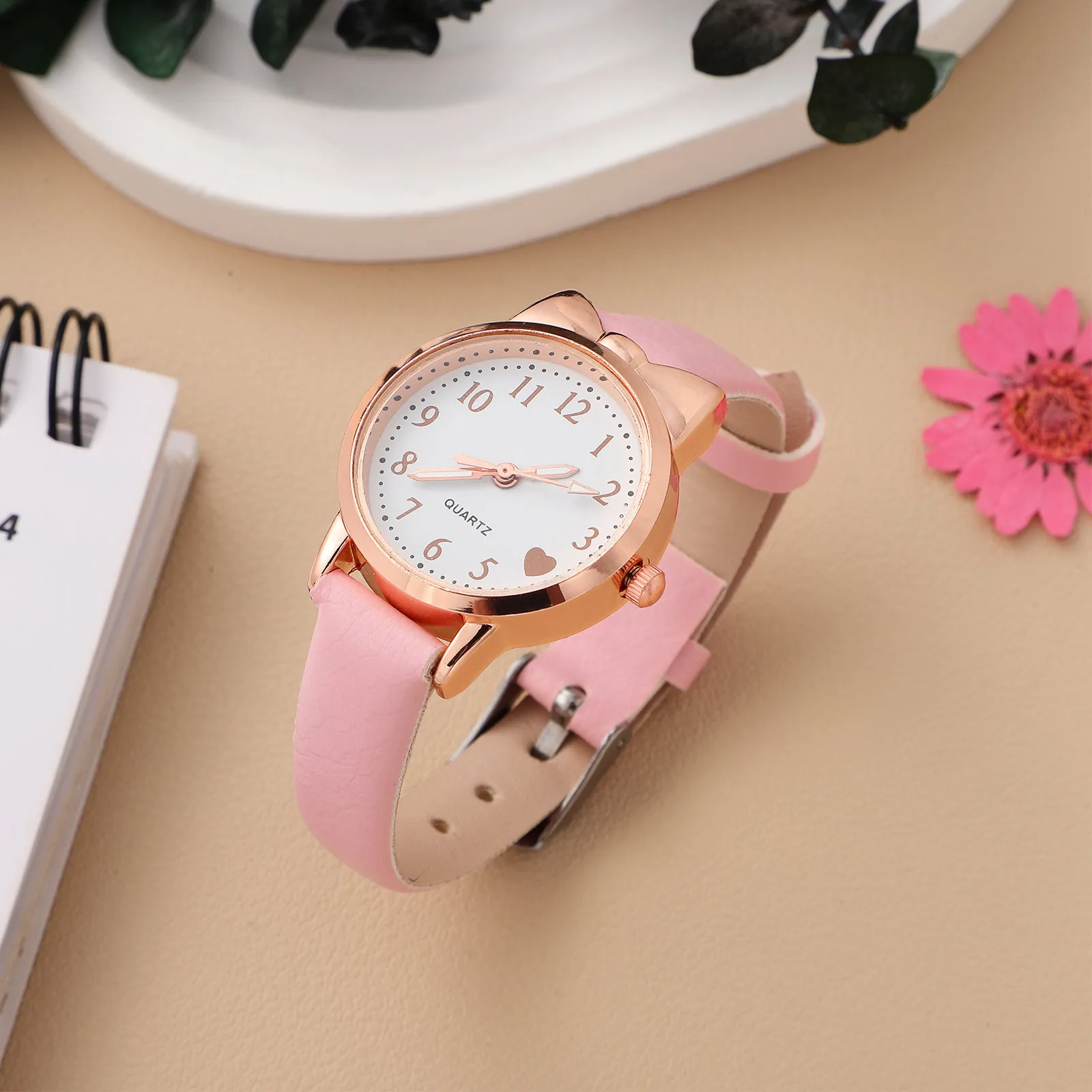 Quartz Watch for with Cartoon Design Comfortable Strap Adjustable Analog Wrist Watch