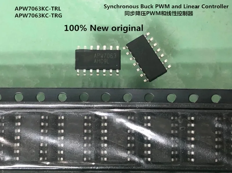 10 Pçs/lote APW7063KC-TRG APW7063 APW7063KC-TRL APW7063KC Buck Síncrono PWM e Controlador Linear 100% Novo original