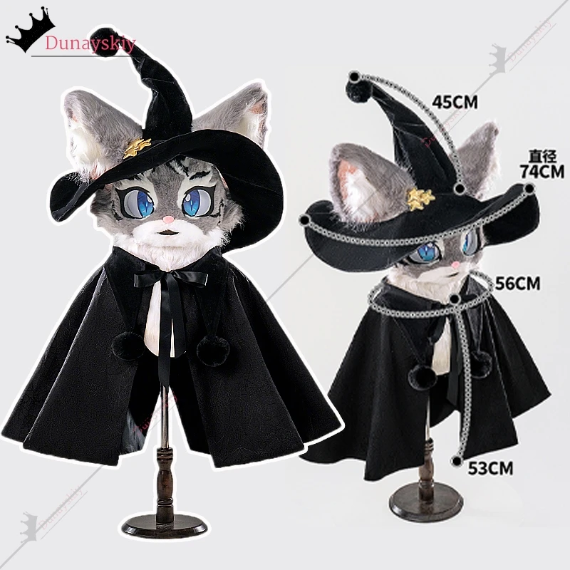 

Anime Kemono Cosplay Wizard Furry Furrsuit Costume Magic Cloak Hat Uniform Halloween Disguise Kemono Accessories Props
