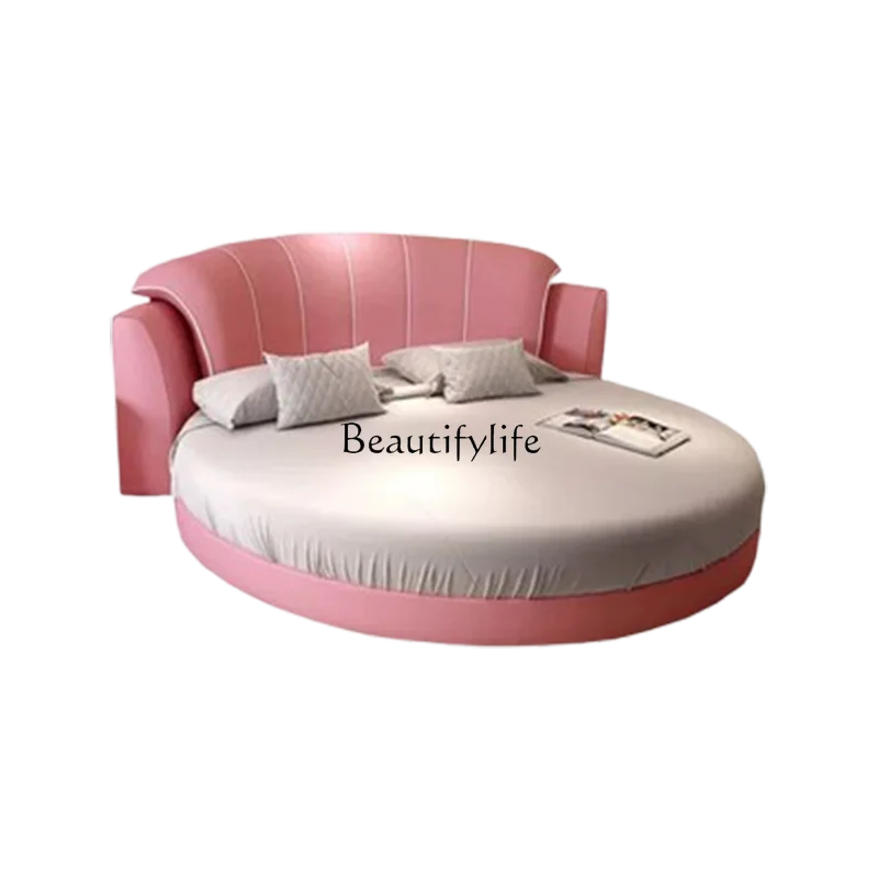 

Princess Simple Round Twin Bed Large Lit Pliable Italian Hotel Twin Bed Luxury Design Letto Matrimonile Bed Room Furniture