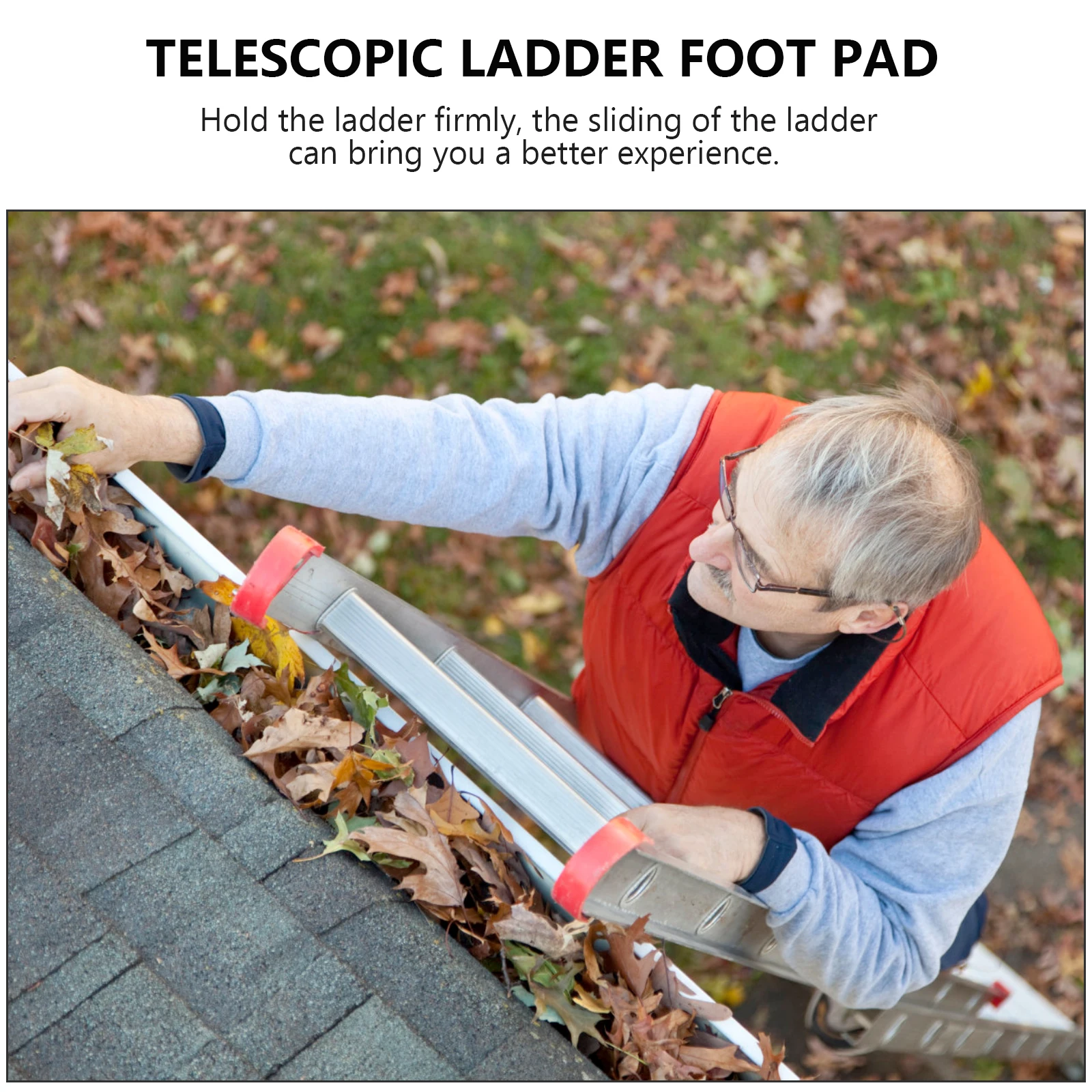 

5pcs Ladder Feet Covers Non skid Pads Floor Protector Plastic Easy Install Telescopic Foot Cover Thickened Larger Load bearing