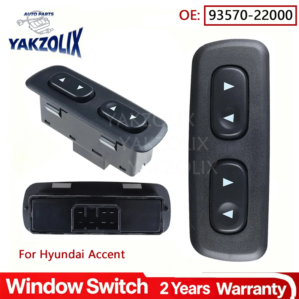

For Hyundai Accent I X-3 1.3i 1.5i 1994 1995 1996 1997 1998 1999 2000 Electric Power Window Switch Control Button 93570-22000