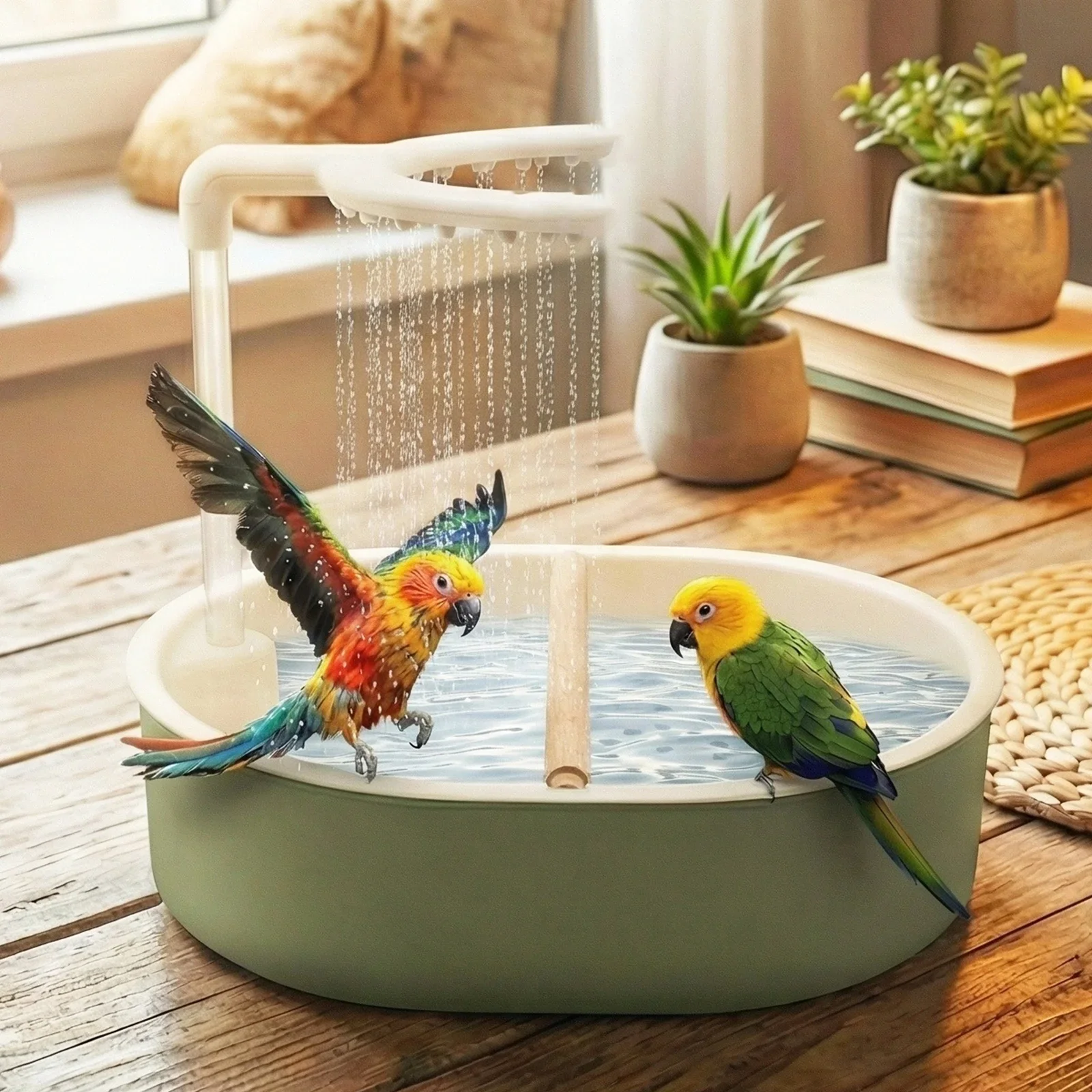 Automatic Parrot Bird Bath Tub USB Electric Pet Circulating Water Flow Bird Bathtub Shower Fountain Pet Supplies