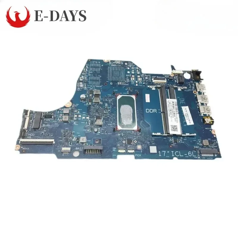 For HP 17-BY 17T-BY Laptop Motherboard 66050A2982701-MB-A01 L22747-601 Notebook Mainboard CPU I3-1005G1 DDR4 UMA Tested Ok