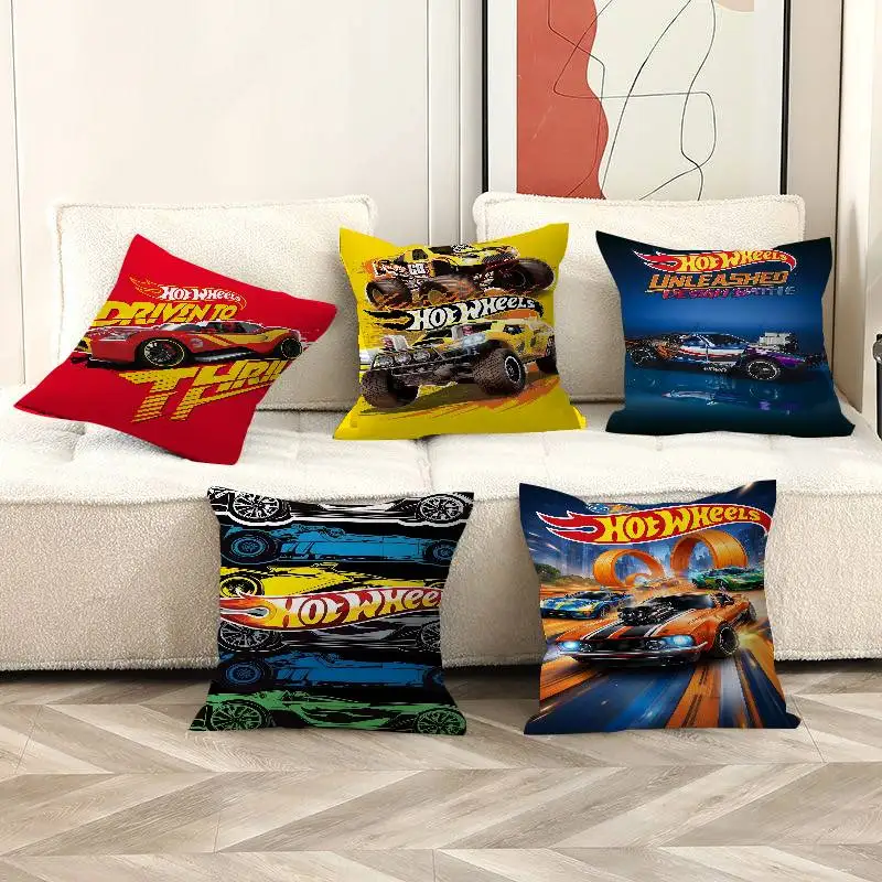 

Super Car H-Hot W-Wheels Cushion Cover Pillowcase Upholstery Sofa Throw Pillow Home Decor Pillowcas