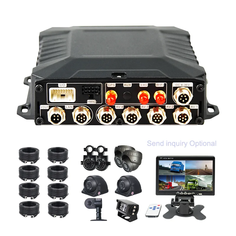 High Quality 8-Channel Video Recorder 1080P Night Vision CMSV6 MDVR Digital Video Truck DVR With H.265 WiFi And HDD Storage