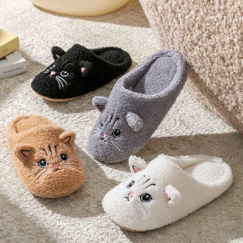 Sewing Fleece - Non-Slip Soft Plush Cat Slippers for