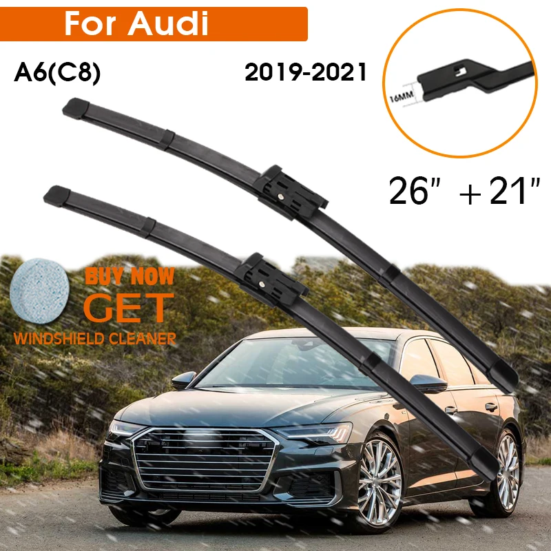 

Car Wiper Blade For Audi A6(C8) 2019-2021 Windshield Rubber Silicon Refill Front Window Wiper 26"+21" LHD RHD Auto Accessorie