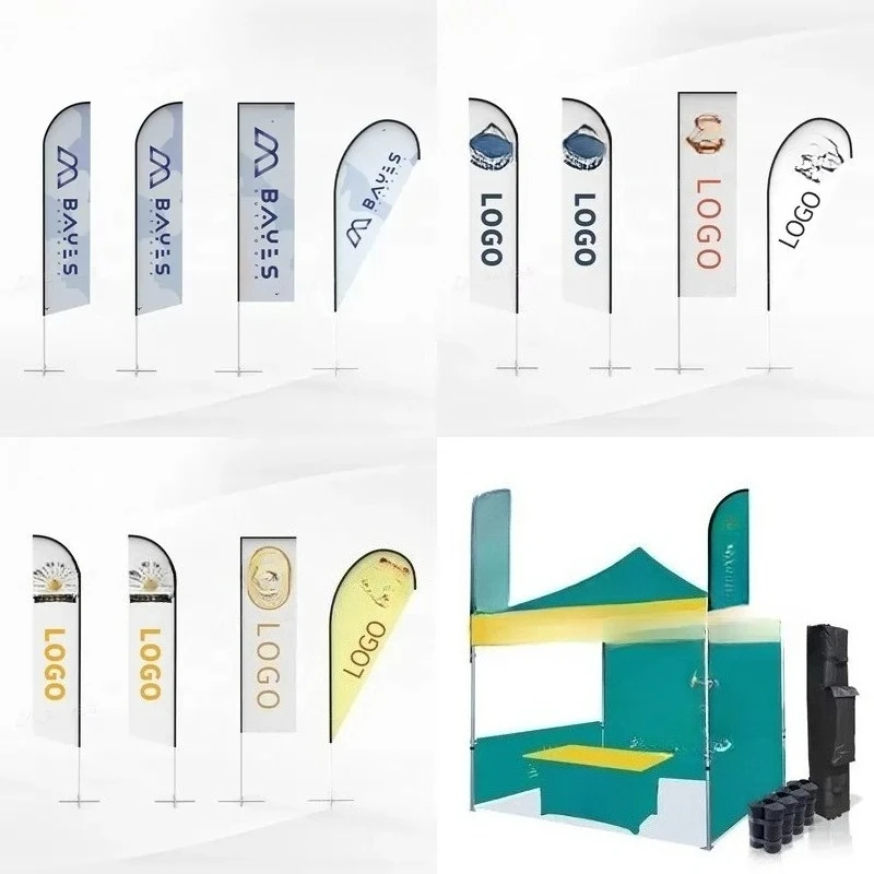 Custom Printed Feather Display Advertising Banner Flags Indoor & Outdoor Business Events Promotion Inflatables