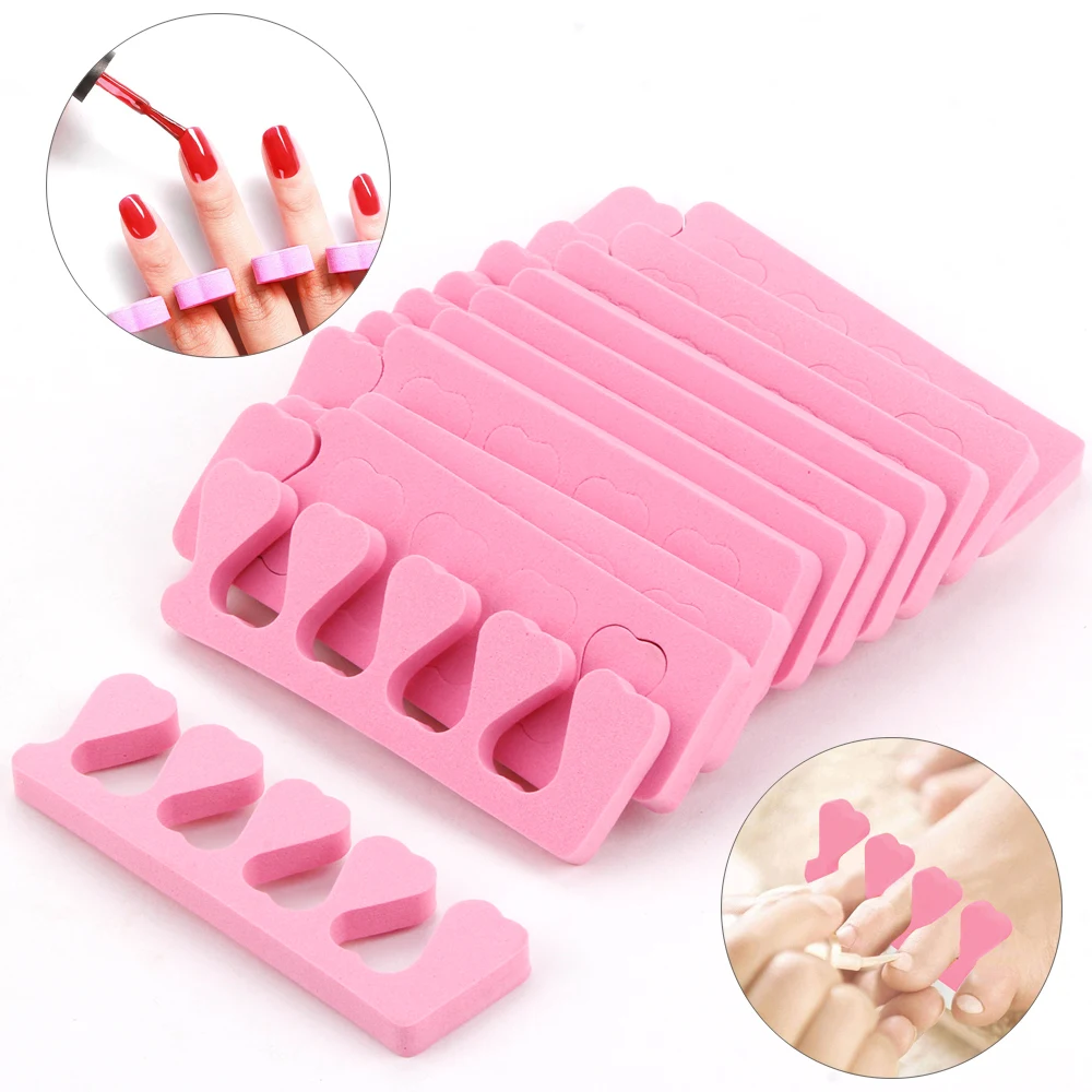 10/20/50Pcs Toe Separator Foot Fingers Separators Spacer Pedicure Toes Spreaders Divider Soft Sponge Manicure Nails Art Tools