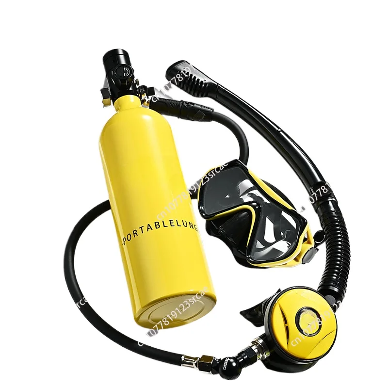 Underwater Respirator with Breather Valve 1L Lung Tank Diving Mini Underwater Cylinder Scuba Oxygen Cylinder