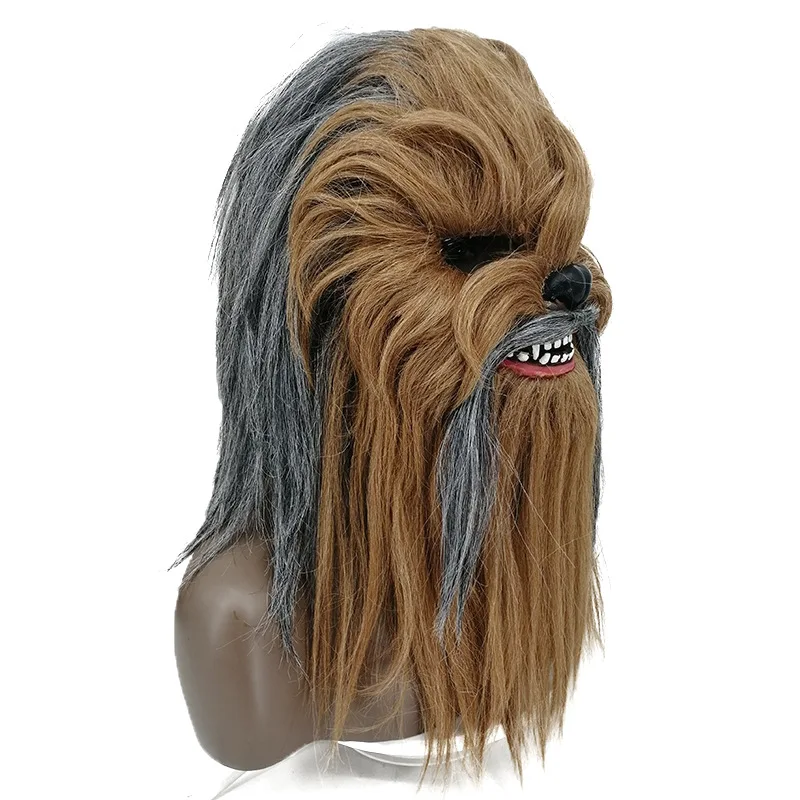 Chewbaca Mask Unisex Chewie Latex Mask Head Cover Halloween Party Cosplay Costume Accessories Props