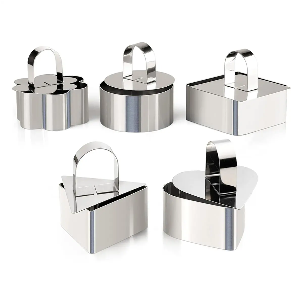New Stainless Steel Mousse Ring Cake Mold Tools Kitchen Bakeware Cake Molds DIY Cupcake Salad Dessert