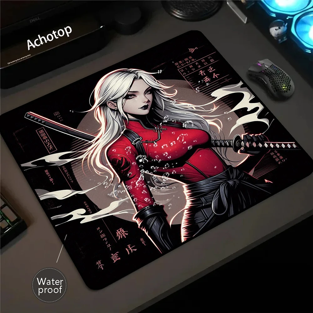 

Japanese Samurai 100% Waterproof Gaming Mouse Pad 40x45cm Mousepad Gamer Speed Accessories Keyboard Pads Non-slip Rubber Deskmat