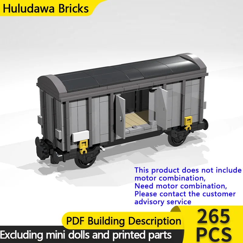 

City Car Model MOC Building Bricks Closed 4-Wheel Box Wagon Modular Technology Children Holiday Gifts Assemble Toys Suit