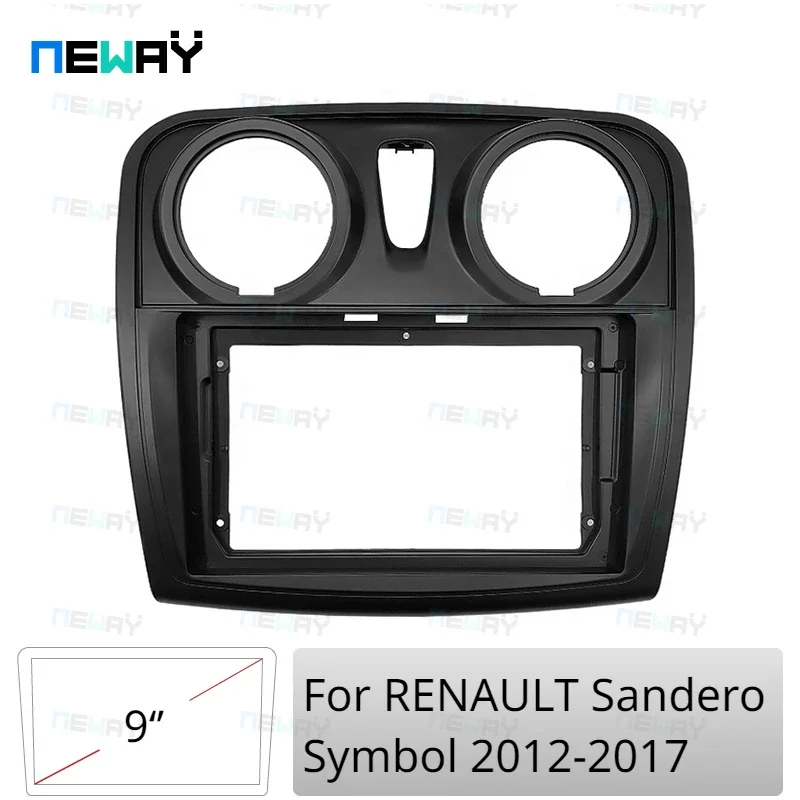 Banda de Radio para coche de 10,1 pulgadas, reproductor estéreo Android, Panel de unidad principal de 2 Din, marco de tablero para RENAULT Sandero Symbol Logan 2012-2017