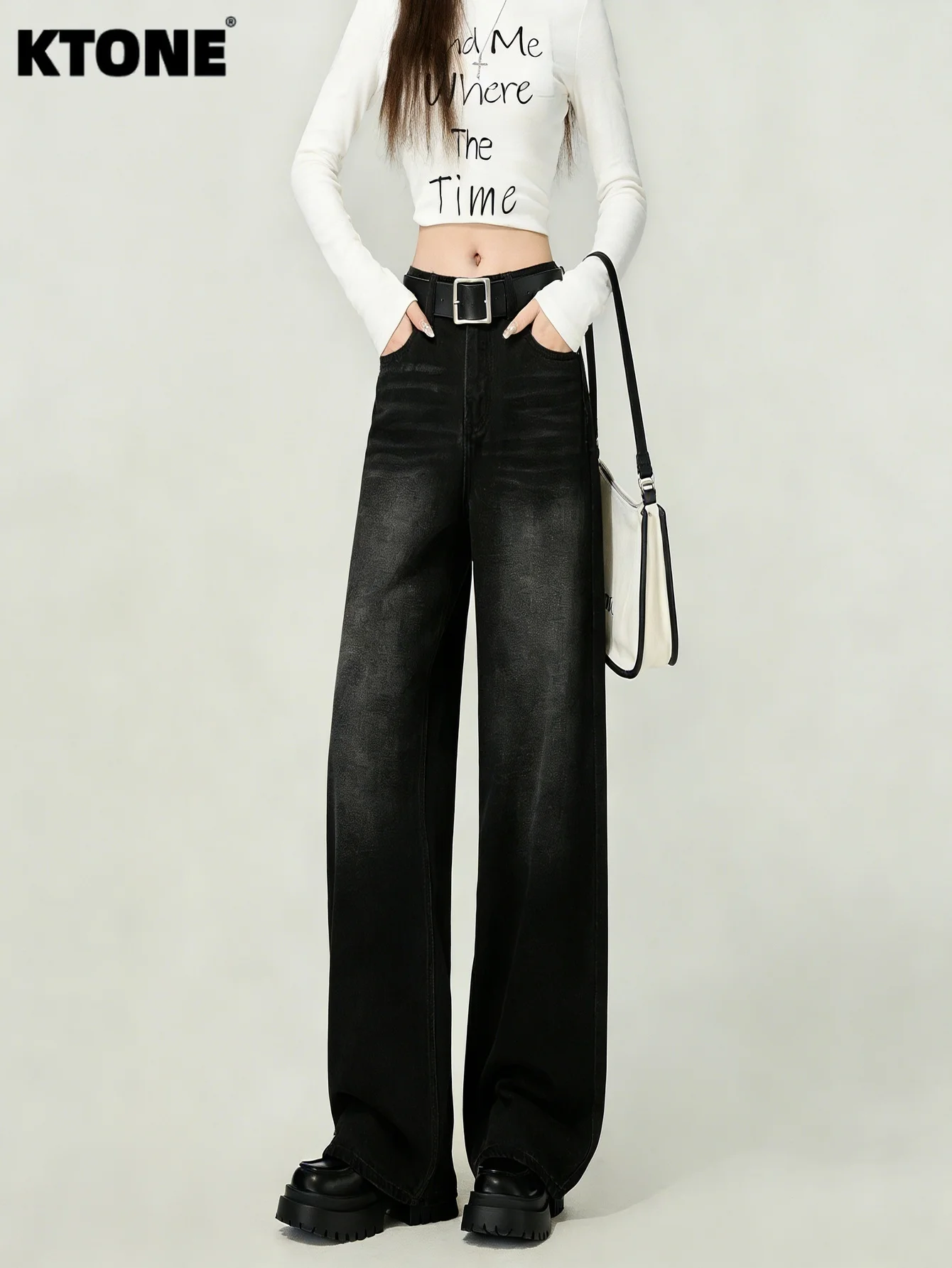 

Мужские свободные черные джинсы для повседневной носки, оригинальное качество, без аксессуаров и ремней.