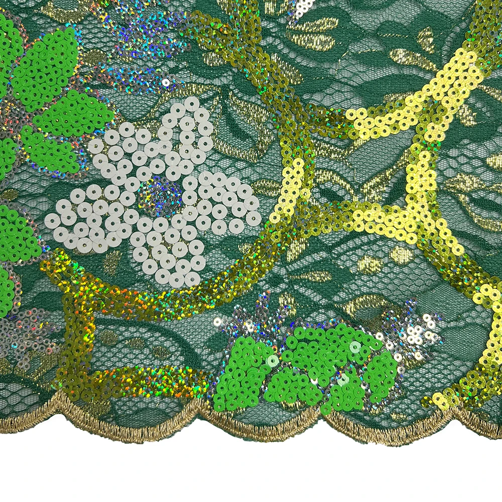 Африканская кружевная сетка с блестками, нигерийская ткань высокого качества, тюль, кружевной материал, женские свадебные платья, кружевная ткань с блестками, 5 ярдов