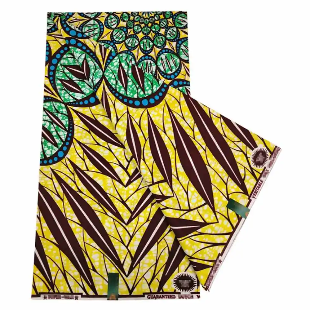 Veritable Super V Real Wax Guaranteed Wax Printed Real Dutch Hollandais Loincloth African Dress 100% Cotton Fabric 6 Yards Batik