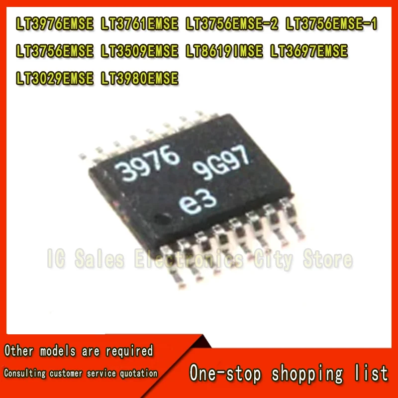 1 Piece LT3029EMSE LT 3509HMSE LT3756IMSE-1-2 LT3761 LT3976 LT3980 LT3697 LT8619 EMSE MSOP-16 Chip IC New Original