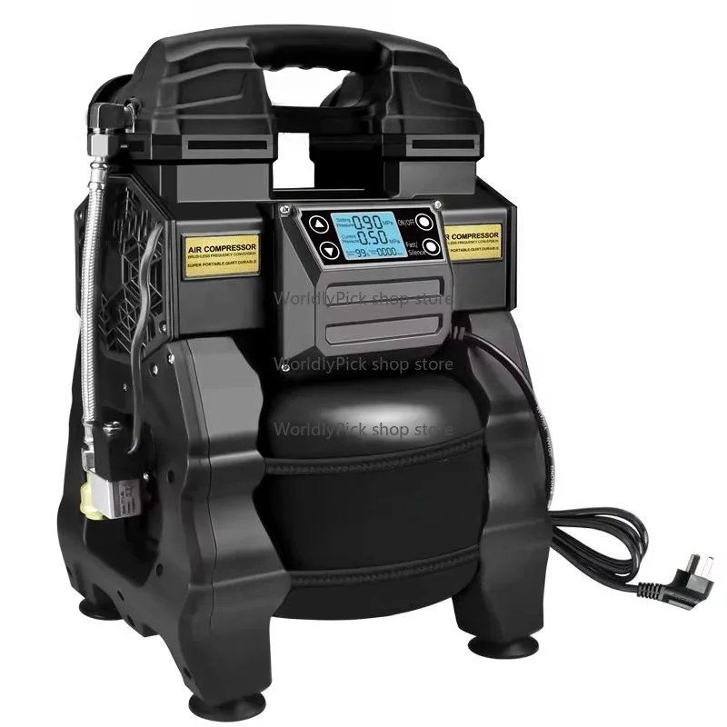 Brushless Inverter Conversion Air Compressor Portable Oil-free Silent Air Pump Wood Spray Paint Air Compression Tank Blast Pump