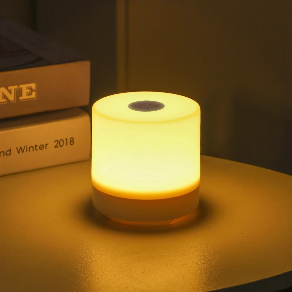 Lámpara táctil de mesita de noche para dormitorio, luces Led de noche, lectura táctil regulable, lámparas de mesa, luz de habitación recargable por USB