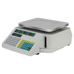 Hot sale  Receipt Printing Bench Balance Grocery Label Printing Scale Digital Price Computing Balance with Barcode Printer