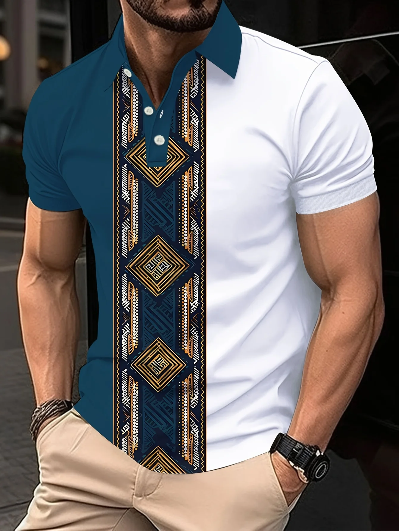 

Polo Polo Shirt Men's Trendy Short Sleeved T-shirt Summer New Versatile Short Sleeved Polo Top Short Sleeved Shirt