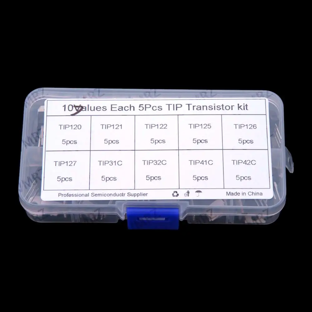 10Values TIP126 TIP127 TIP31C TIP32C ​​Each 5PCS Transistors TIP120 TIP121 TIP122 TIP125 TIP41C TIP42C To-220 TIP127 TIP31C