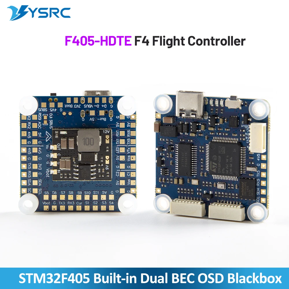 

Контроллер полета F405-HDTE F4 STM32F405 Встроенный двойной OSD BEC Blackbox 3 ~ 12S LiPo Поддержка DJI HD VTX для FPV Дрон дальнего действия