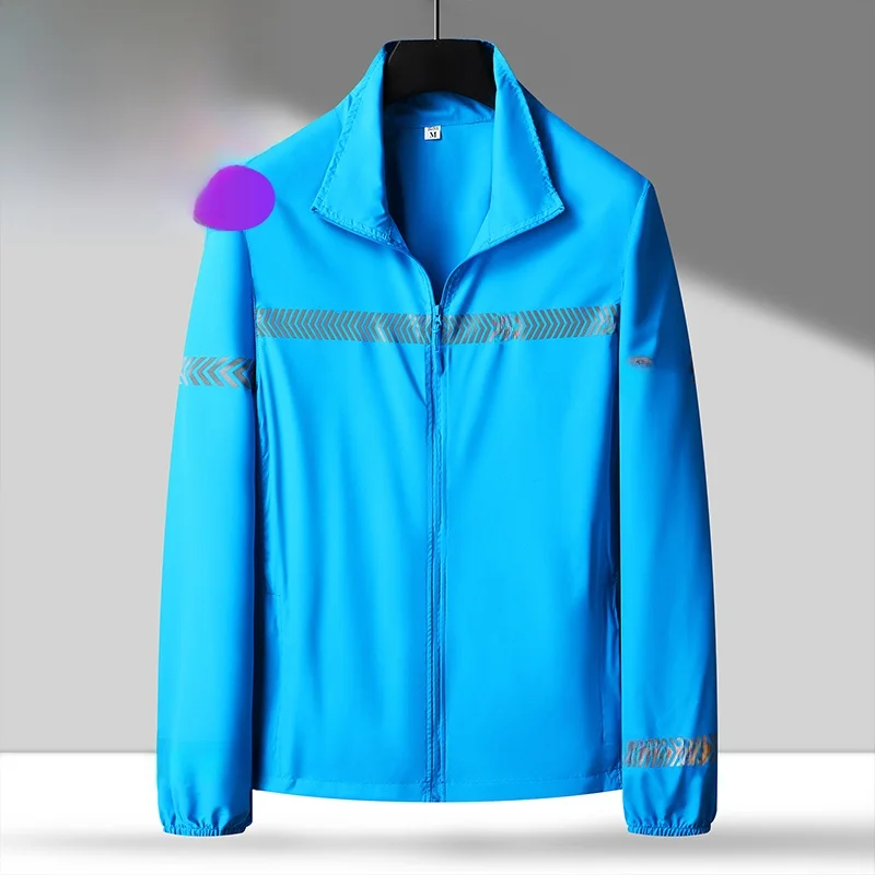 

Легкое дышащее мужское пальто Fiing Jaet, уличное летнее пальто из ледяного шелка свободного покроя, защита от солнца, моющееся летнее пальто