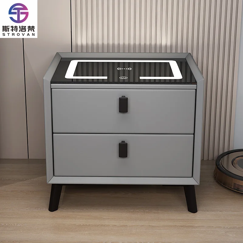 

Smart Bedside Table Bedroom Side Table Nightstand Smart Bedside Table With 2 Drawers