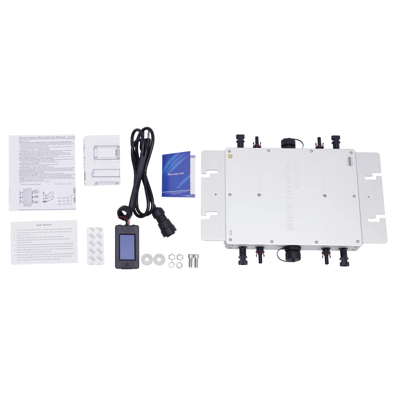 BYMAOCAR 1200 واط الشمسية شبكة التعادل مايكرو العاكس ، مقاوم للماء IP65 ، ث/التيار المتناوب مراقبة البيانات شاشة LCD للوحة طاقة شمسية 30 فولت 36 فولت #6