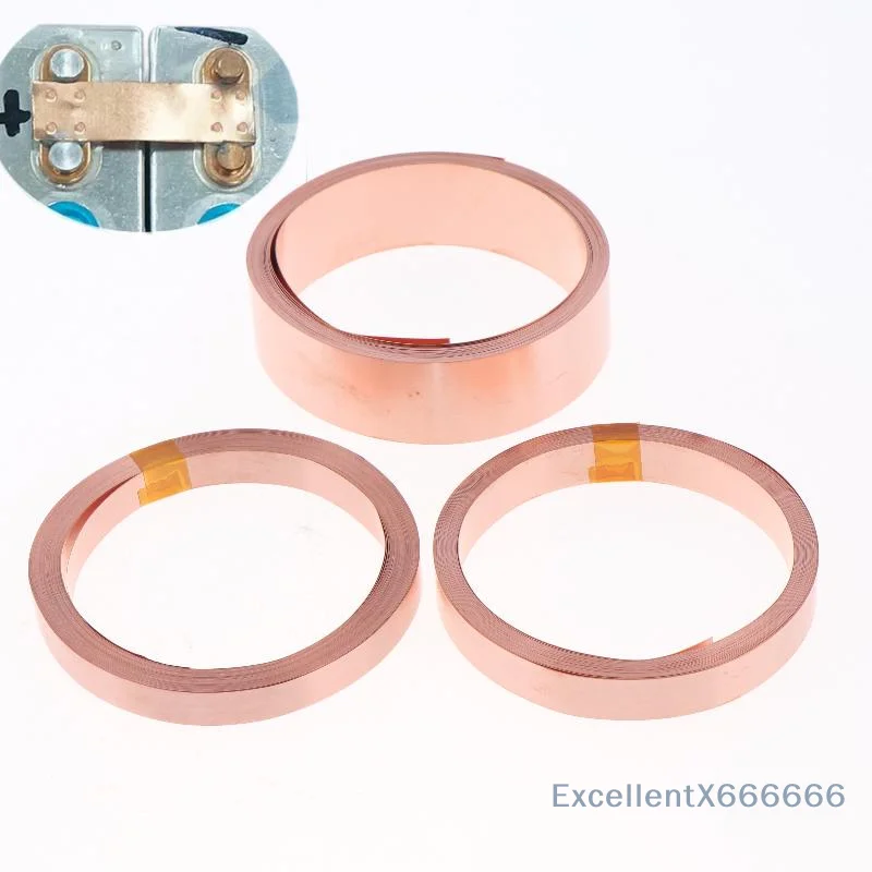 T2 Pure Copper Battery Welding Belt 1 Roll 5/10 Meters Low Resistance Connector for 18650 21700 Battery